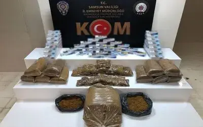Samsun’da kaçak tütün ve makaron sigara ele geçirildi
