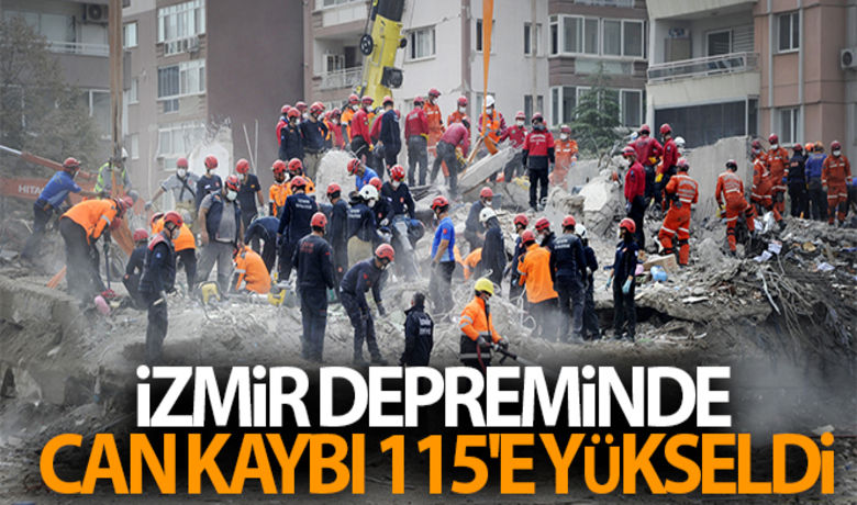 İzmir depreminde can kaybı 115'e yükseldi - İçişleri Bakanlığı Afet ve Acil Durum Yönetimi Başkanlığı (AFAD), İzmir'deki depremde can kaybının 115 olduğunu duyurdu.BUGÜN NELER OLDU?