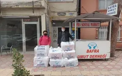 Bafra Umut Derneği’nden İzmir’e destek
