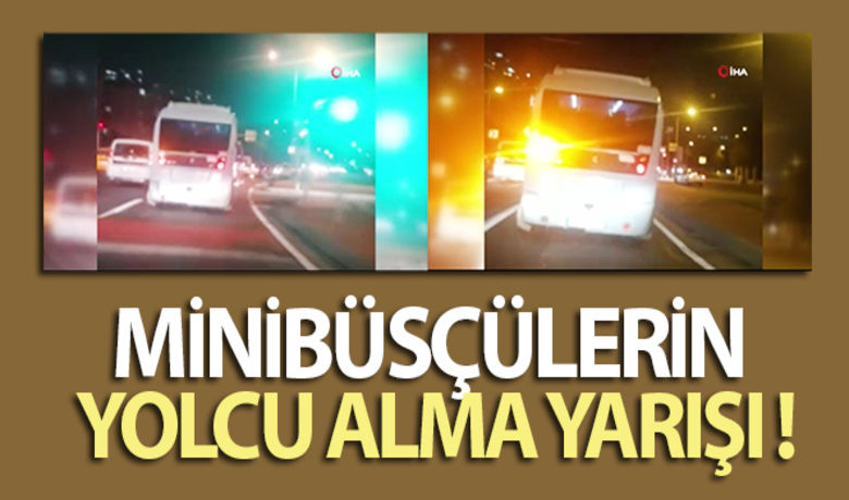 Minibüsçülerin yolcu alma yarışı kamerada - İstanbul’da yolcu alabilmek için birbirlerini geçmeye çalışan iki minibüsçünün kazaya davetiye çıkardığı anlar kameraya yansıdı.BUGÜN NELER OLDU?