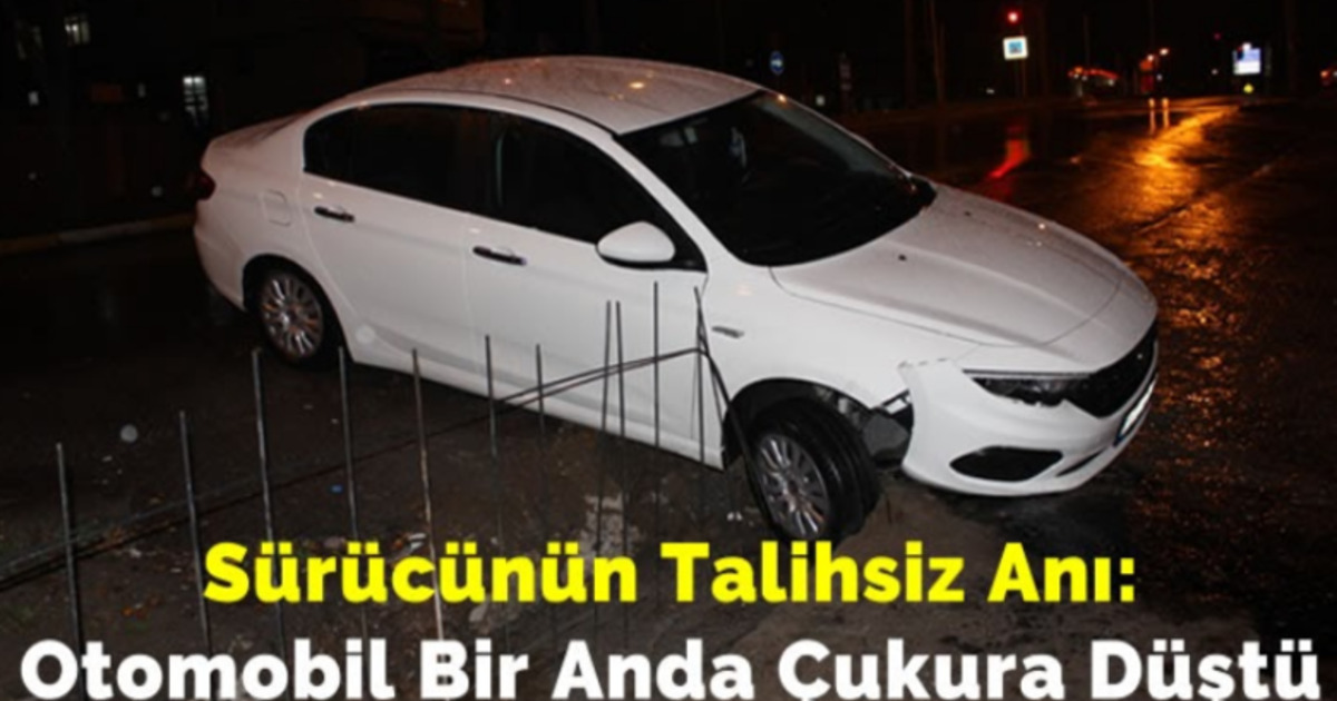 Büyükşehir'in Tedbir Almadığı Çukura Düştü!