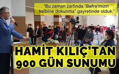 Hamit Kılıç’tan 900 Gün Sunumu