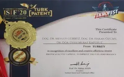 Yüzde 10 yakıt ekonomisi sağlayan cihaza altın madalya
