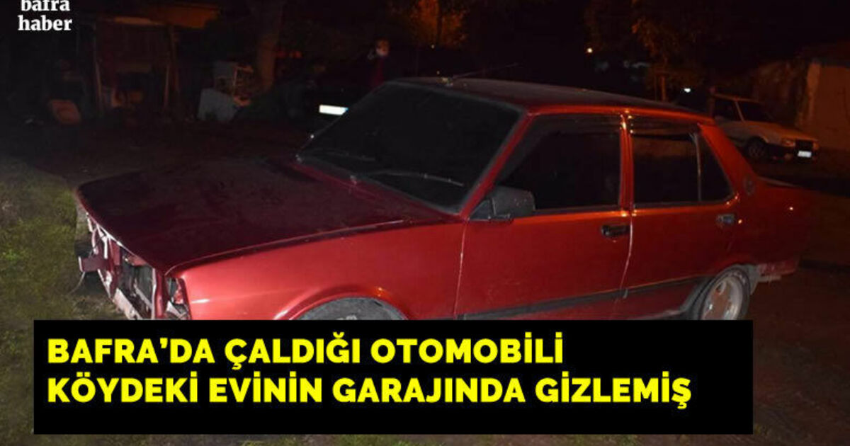 Bafra’da çalınan otomobil bulundu