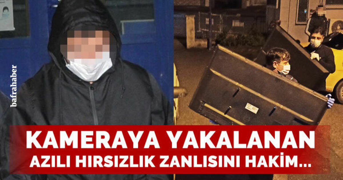 Kameraya yakalanan hırsızlık zanlısı hakim karşısında