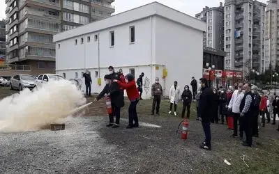 Samsun itfaiyesinden eğitim ve tatbikat
