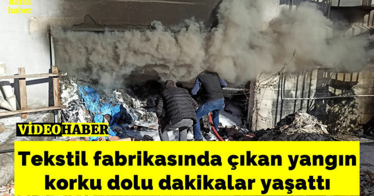 Bafra'da Tekstil Atölyesinde Yangın