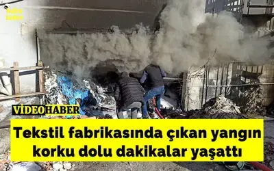 Bafra'da Tekstil Atölyesinde Yangın