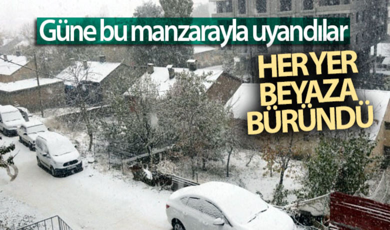 Bitlis'e mevsimin ilk karı yağdı - Bitlis'te etkisini gösteren güneşli hava bugün yerini kara bıraktı.