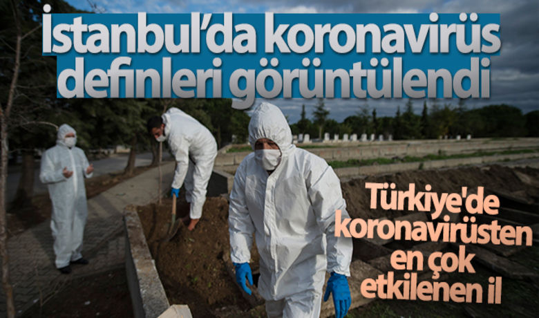 İstanbul'da koronavirüs definleri görüntülendi - Türkiye'nin en çok vaka ve ölüm oranına sahip İstanbul'daki Kilyos Mezarlığı görüntüledi. İsmail Coşkun