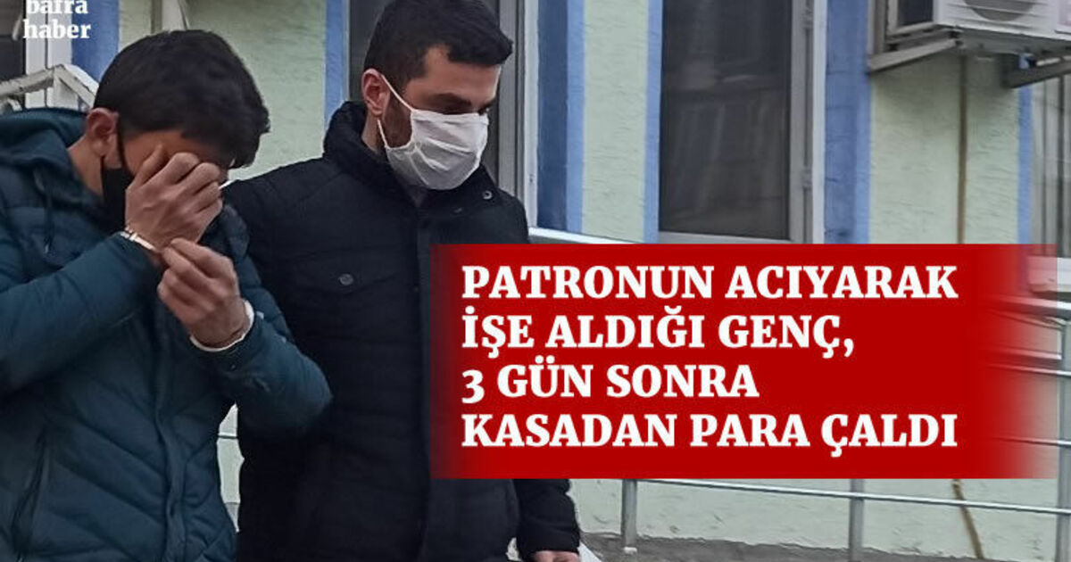 3 gün önce çalışmaya başladığı iş yerinin kasasından para çalan şahıs yakalandı