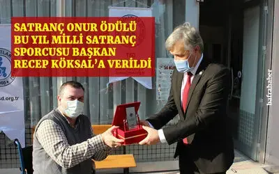 Sakatlar Derneği Bafra Şube Başkanı Recep Köksal’a onur ödülü