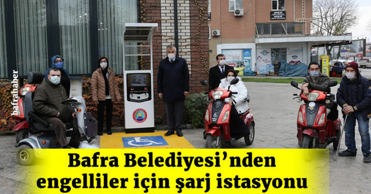 Bafra Belediyesi’nden engelliler için şarj istasyonu