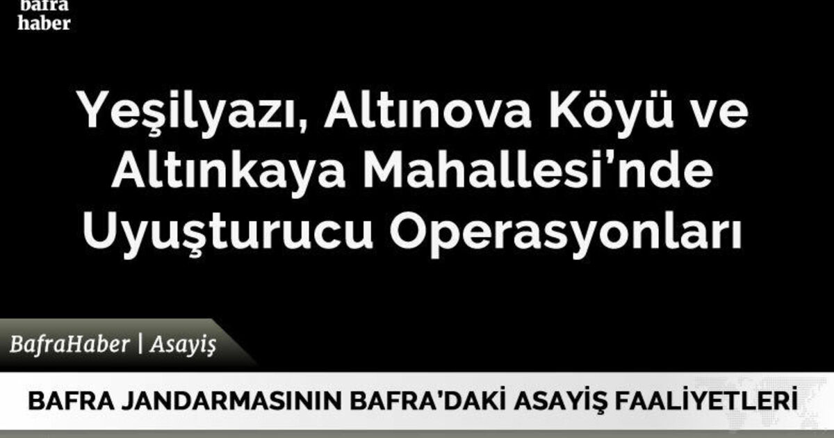 Samsun’da uyuşturucu ve silah ele geçirilerek 23 şüpheli gözaltına alındı
