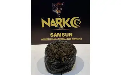 Samsun’da bir evde 1 kilo 311 gram esrar ele geçirildi
