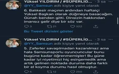 Samsunspor Başkanı Yıldırım’dan futbolculara sert mesajlar
