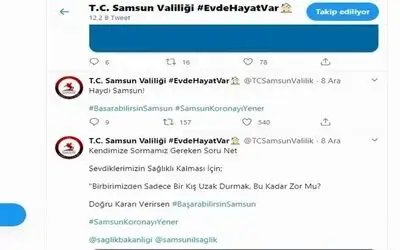 Samsun’da sosyal medyada korona farkındalık etkinliği
