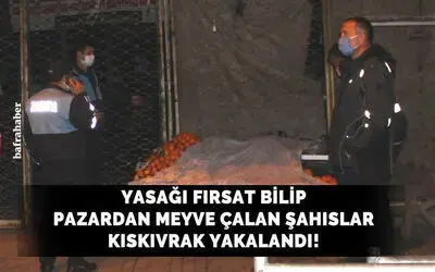 Yasağı Fırsat Bilip Pazardan Meyve Çalan Şahıslar Kıskıvrak Yakalandı!!