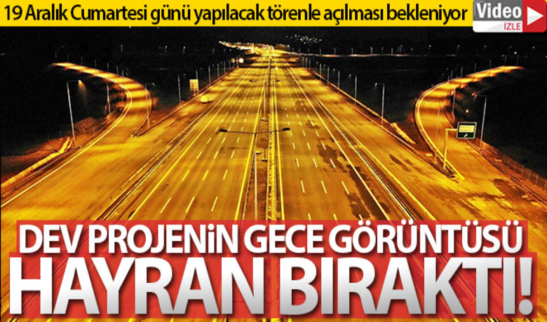 Kuzey Marmara Otoyolu'nun son kısmıilk kez gece havadan görüntülendi - İstanbul-Kocaeli ve Sakarya trafiğini oldukça rahatlatması beklenen, aynı anda 4 aracın geçebileceği tünellerle dünyada bir ilk olma özelliği taşıyan 400 kilometre uzunluğundaki Kuzey Marmara Otoyolu'nun 6'ncı kesimi olan İzmit-Akyazı bölümü, aydınlatma sistemlerinin devreye konulması ile birlikte ilk kez gece havadan görüntülendi.  Burak Can Tokyürek - Orkun Kaya SAKARYA (İHA) - 	HABERİN VİDEOSUNU İZLEMEK İÇİN TIKLAYINIZ