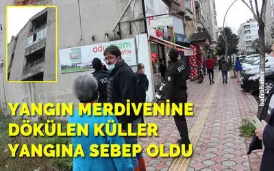 Yangın Merdivenine Dökülen Küller Yangına Sebep Oldu