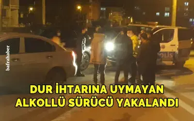Dur İhtarına Uymayan Alkollü Sürücü Yakalandı