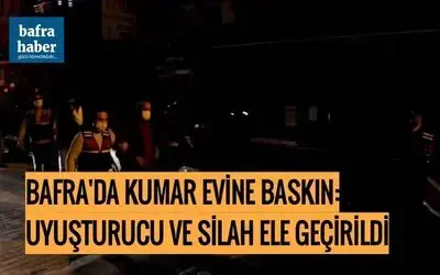 Bafra’da kumar evinde uyuşturucu ve silah ele geçirildi