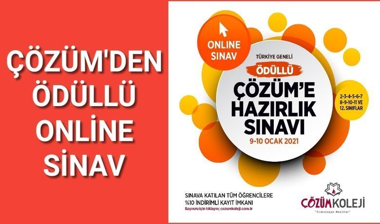 Bafra Çözüm Kolejinden Türkiye Geneli Ödüllü Sınav - Çözüm Koleji, 9-10 Ocak 2021 tarihlerinde öğrencilere yönelik Türkiye geneli ödüllü online sınav yapacak.
