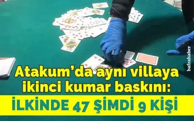 Samsun’da aynı villaya ikinci kumar baskını: 9 kişi yakalandı