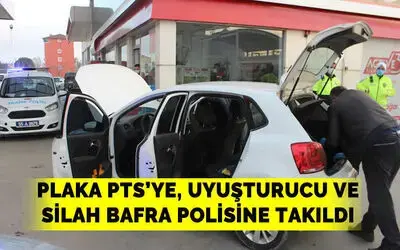 Plaka Pts’ye, Uyuşturucu Ve Silah Bafra Polisine Takıldı