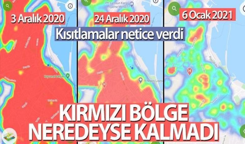 Samsun’da kırmızı bölge neredeyse kalmadı