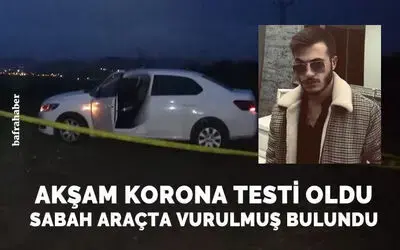 Bafra'da bir genç araç içerisinde vurulmuş halde bulundu