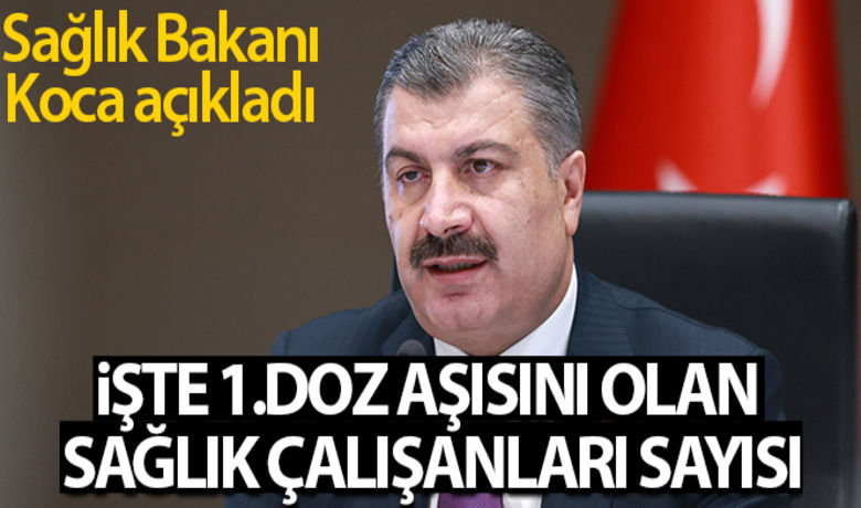Sağlık Bakanı Koca aşıolan sağlık çalışanı sayısını açıkladı - Sağlık Bakanı Koca:"Şuan itibariyle 1. doz aşısını olan sağlık çalışanı sayısı 100.000'i geçti. Türkiye aşı programı uygulamakta güçlü bir alt yapıya sahiptir. Bu güce inanan, destek veren herkese teşekkür ederim."BUGÜN NELER OLDU?