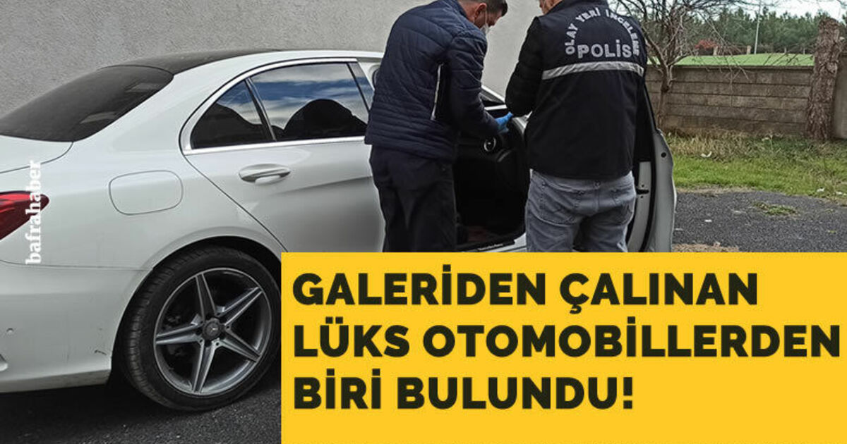 Bafra’da galeriden çalınan lüks otomobillerden biri bulundu