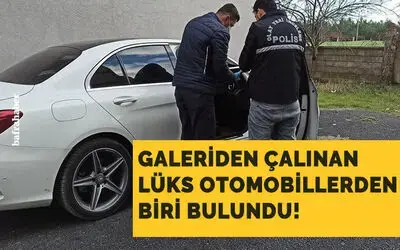 Bafra’da galeriden çalınan lüks otomobillerden biri bulundu