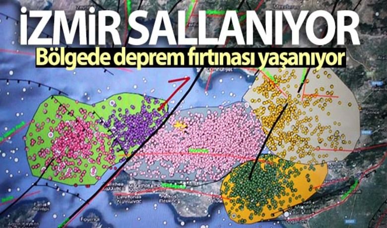 İzmir sallanıyor, bölgededeprem fırtınası yaşanıyor - İzmir'in Seferihisar açıklarında meydana gelen 4,5 şiddetindeki depremi değerlendiren İzmir Dokuz Eylül Üniversitesi (DEÜ) Deprem Araştırma ve Uygulama Merkezi (DAUM) Müdürü ve Jeoloji Mühendisliği Bölümü Öğretim Üyesi Prof. Dr. Hasan Sözbilir, bölgede deprem fırtınası yaşandığını söyledi. Sözbilir ayrıca, bölgede şiddeti 4,5 - 5 arası değişebilecek artçı depremlerin yaşanabileceğinin de altını çizdi.	"Artçı deprem sınıfında değerlendirebiliriz"	"Belli dönemlerde deprem fırtınası yaşanacak bu bölgede"	"Yakın gelecekte 4,5 - 5 şiddeti arası artçı depremler olması gerekiyor"	"Panik yaşamaya gerek yok"