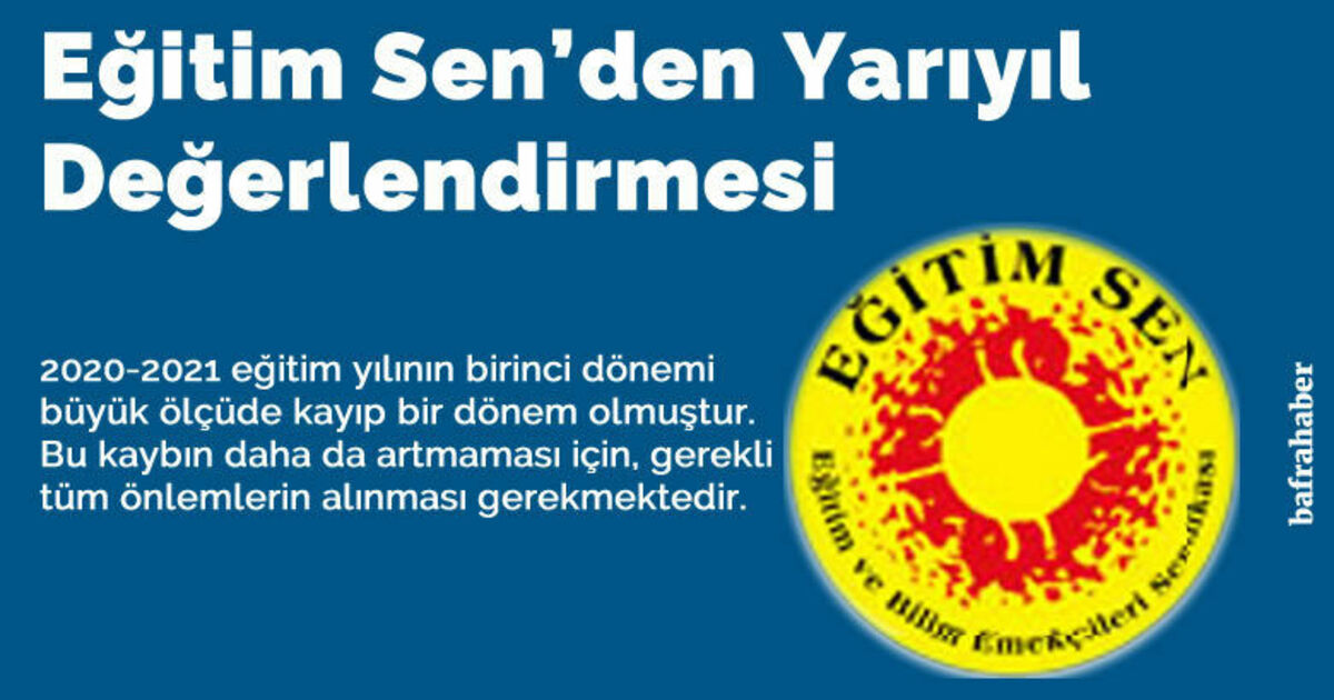 Eğitim Sen’den Yarıyıl Değerlendirme Raporu