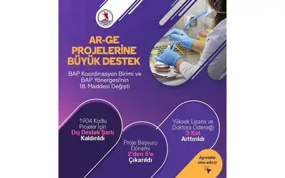 OMÜ’de üretken akademisyenlerin BAP bütçesinden daha fazla kaynak alması kolaylaştırıldı
