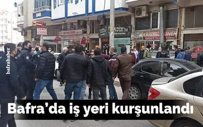  Bafra’da iş yeri kurşunlandı