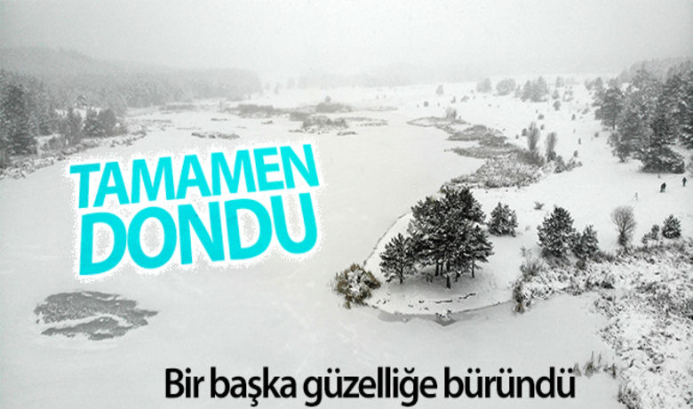 Çamkoru Göleti tamamen dondu - Ankara'nın Çamlıdere ilçesinde bulunan Çamkoru Tabiat Parkındaki gölet tamamen dondu. HABERİN VİDEOSU İÇİN TIKLAYINIZ