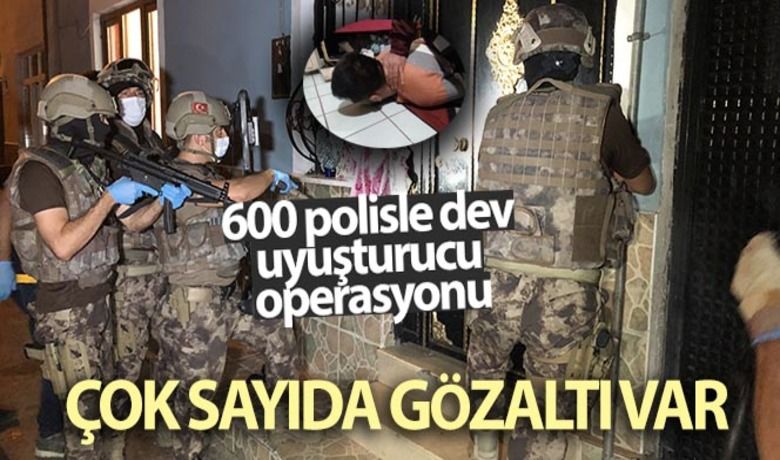 Bursa'da şafak vakti 600 polisle devuyuşturucu operasyonu çok sayıda gözaltı var - Bursa'nın Karacabey ilçesinde şafak vakti koç başlarıyla kırılan kapıların ardından baskın yapılan evler didik aranırken çok sayıda kişi gözaltına alındı. Güvenlik kamerasına rağmen polisten kaçamadılar.