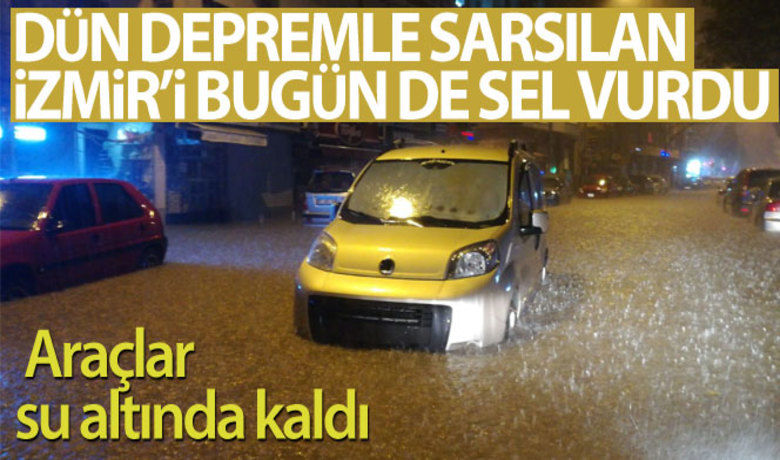 İzmir'i sel vurdu: Derelertaştı, araçlar sular altında kaldı - İzmir’de etkili olan sağanak nedeniyle dereler taştı, çok sayıda ev ve iş yerini su basarken, caddeler göle döndü. Trafikteki çok sayıda araç ise sular altında kaldı.