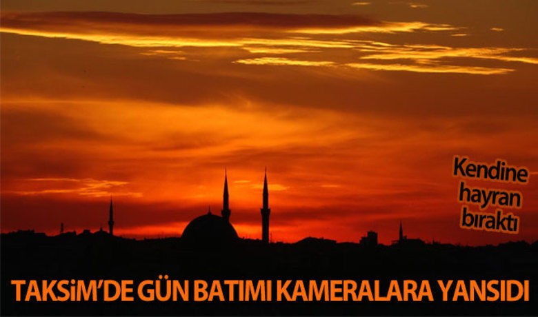 Taksim'de gün batımı manzarası hayran bıraktı - Taksim'de gün batımında kartpostallık görüntüler oluştu.Sümer Avcı