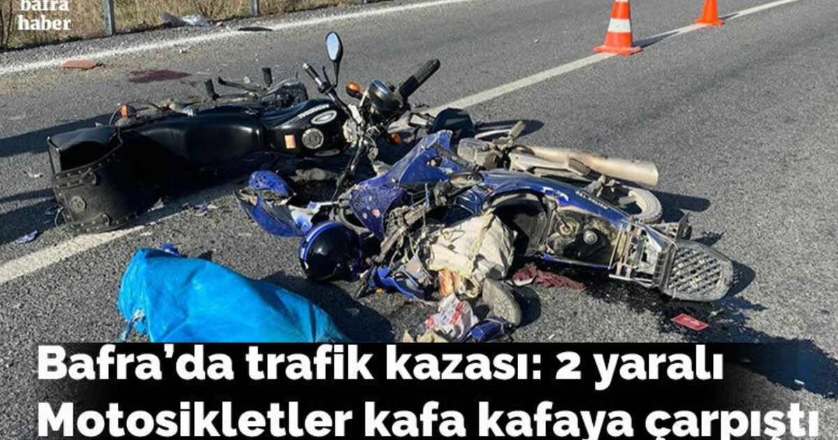 Motosikletler kafa kafaya çarpıştı: 2 yaralı