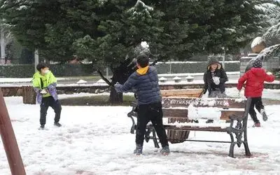 Kar yağışına en çok onlar sevindi
