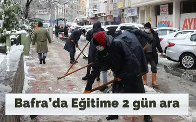 Bafra’da Eğitime 2 Gün Ara Verildi