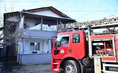 Engelli vatandaşın evinde çıkan yangın

