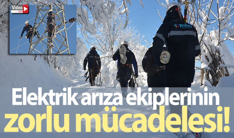 Elektrik arıza ekiplerinin zorlu mücadelesi - Türkiye genelini etkisi altına alan yoğun kar yağışı sonrası görülen elektrik arızaları, ekiplerin zorlu çalışmaları sonucu gideriliyor. Kimi zaman kar kalındığının 2 metreye ulaştığı alanlara yürüme olarak ilerleyen YEDAŞ ekipleri, gecenin ilerleyen saatlerinde dahi arızaları çözmek için yoğun bir mesai harcıyor.	“Arızalara müdahale etmek için paletli araçlar kullanılıyor, arazi araçları ile ulaşım sağlanıyor”	“Ekiplerimiz kimi zaman bir direğe ulaşmak için iki saat yürüyebiliyor”	“Arızaları çözmek, bizim için gurur ve mutluluk verici”