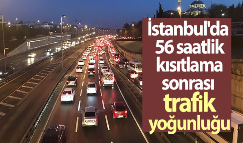 İstanbul'da 56 saatlik kısıtlama sonrası15 Temmuz Şehitler Köprüsü'nde trafik yoğunluğu - Korona virüs tedbirleri kapsamında Türkiye genelinde uygulanan 56 saatlik sokağa çıkma kısıtlamasının sona ermesinin ardından haftanın ilk iş gününde 15 Temmuz Şehitler Köprüsü trafik yoğunluğu oluştu. Sıcaklığın düşmesiyle yollarda oluşan gizli buzlanma nedeniyle sürücüler zor anlar yaşadı.