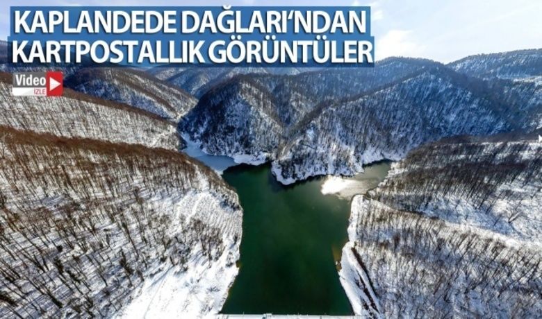 Karla kaplı dağın eteklerindekigöletin görsel şöleni mest etti - Düzce`de Kaplandede dağlarının eteklerindeki bulunan ve beyaz örtü ile kaplanan Sarıyayla Baraj Göleti, kartpostallık görüntüler oluşturdu. Görsel şölen sunan gölet havadan görüntülendi.	Enes Bektaş-Ali Yıldız	 