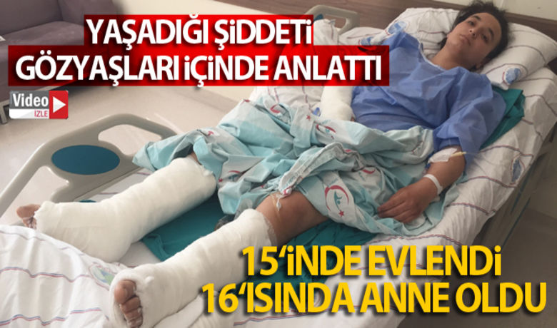 15'inde evlendi, 16'sında anne oldu,20'sinde koca şiddetine dayanamadı ölmek istedi - Adana’da ölmek için 3. kattan atladıktan sonra iki ayağı, kolu ve beli kırılan genç kadın yaşadığı şiddeti gözyaşları içinde anlattı. Kocasının 15 yaşındayken kendisini kaçırdığını, 16 yaşında anne olduğunu belirten Fatma Bebek, "Beni kemerle, süpürgeyle her gün dövdü. Son olayda ise boğazımı sıkıp beni öldürecekti, kolumu ve bacağımı da ısırdı, çocuklarımı da dövdü ben de dayanamayıp ölmek istedim" dedi.